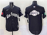 Men's Los Angeles Dodgers Team Big Logo Black Mexico 2025 LA Gothic Style With Fernando Patch Vapor Premier Limited Stitched Jersey,baseball caps,new era cap wholesale,wholesale hats